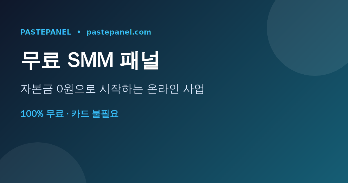 한국에서 무료 SMM 패널로 자본금 없이 소셜미디어 마케팅 사업을 시작하는 모습
