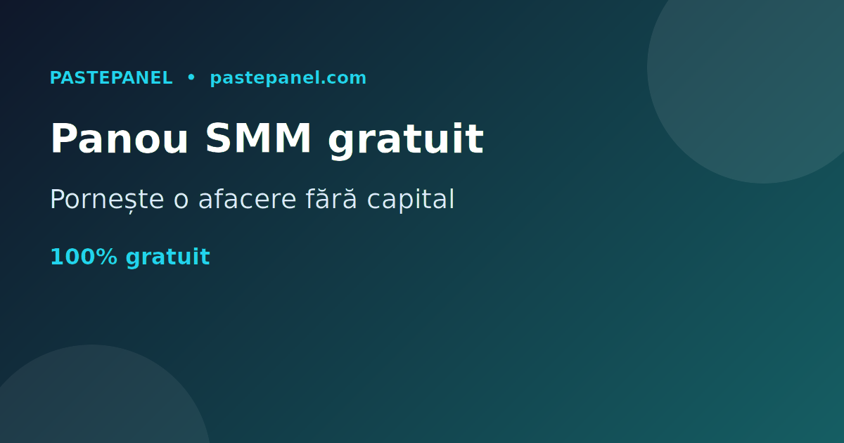 Cel mai bun panou SMM gratuit din Moldova pentru a porni o afacere fără capital