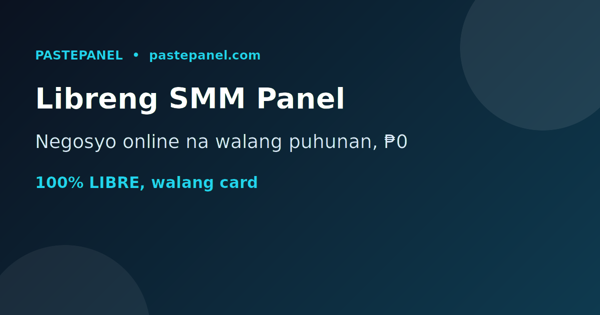 Pinoy entrepreneur na gumagamit ng libreng SMM panel sa Pilipinas para kumita online