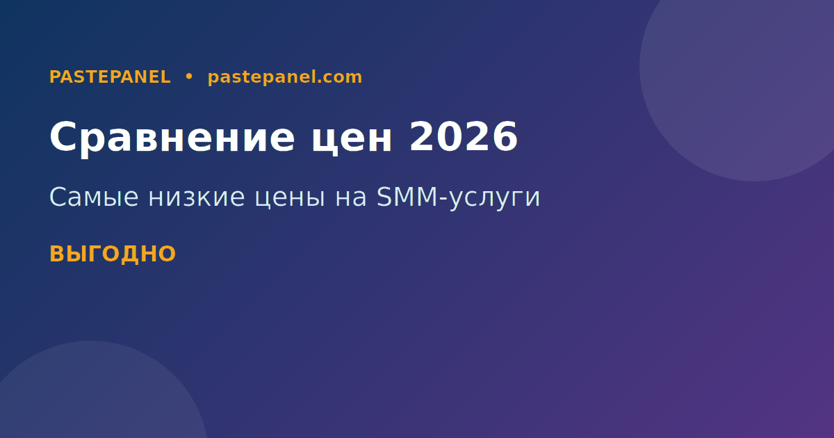 Сравнение SMM-панелей России 2026 — цены и функции