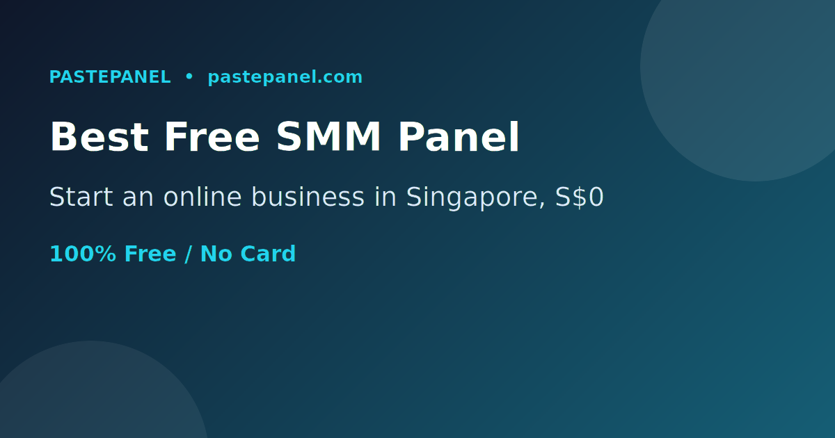 The best free SMM panel in Singapore for starting an online business with no capital