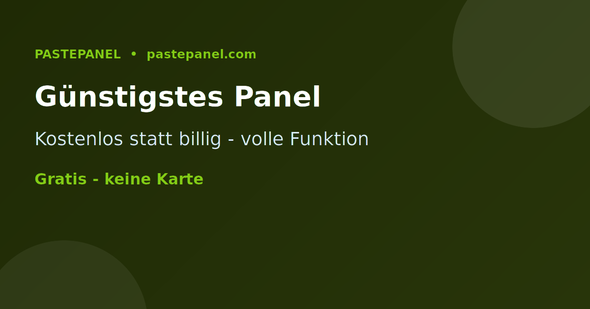 Günstigstes SMM Panel in Deutschland im Preisvergleich