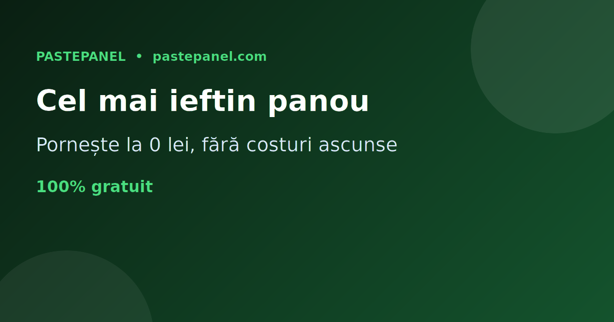 Cel mai ieftin și avantajos panou SMM din Moldova