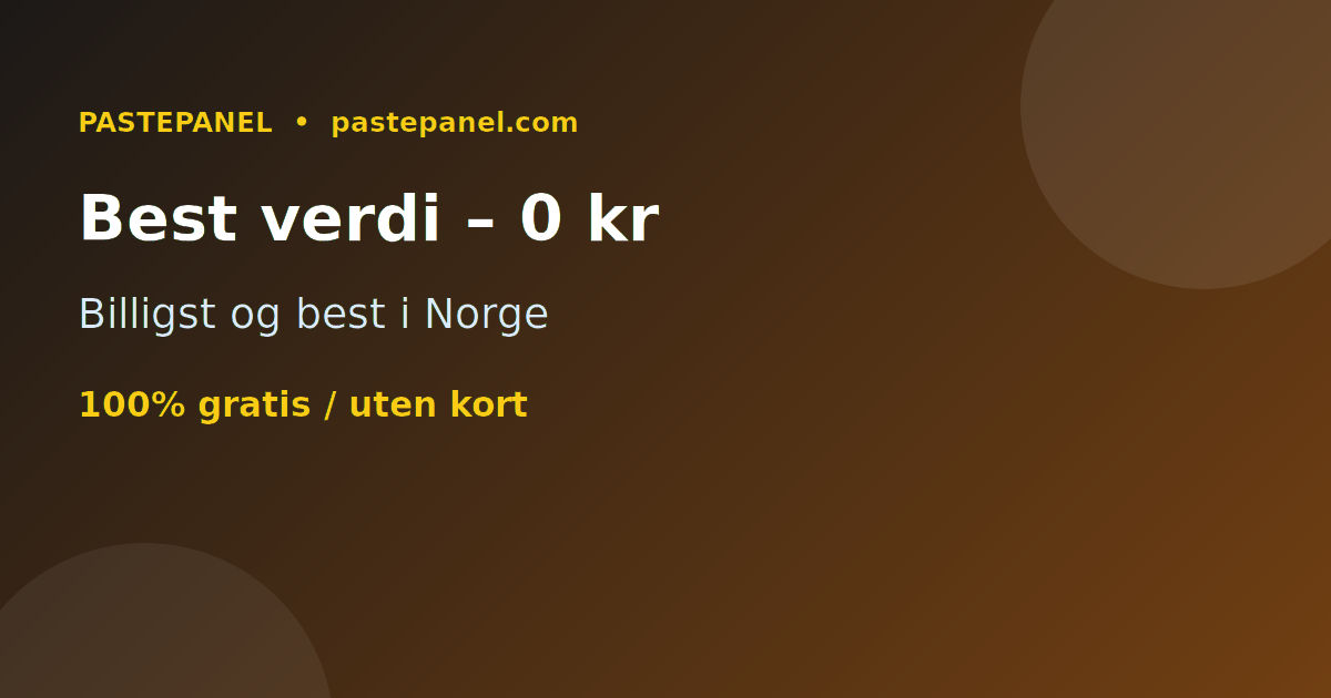 Det billigste og beste SMM-panelet i Norge for pengene