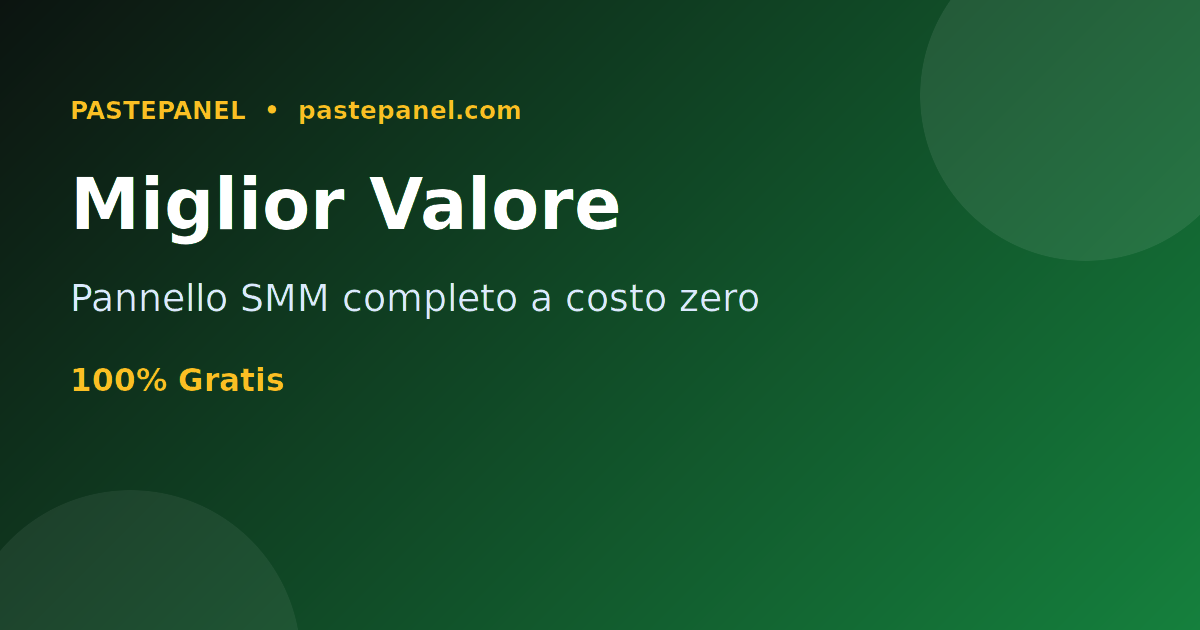 Il pannello SMM più economico e conveniente a San Marino