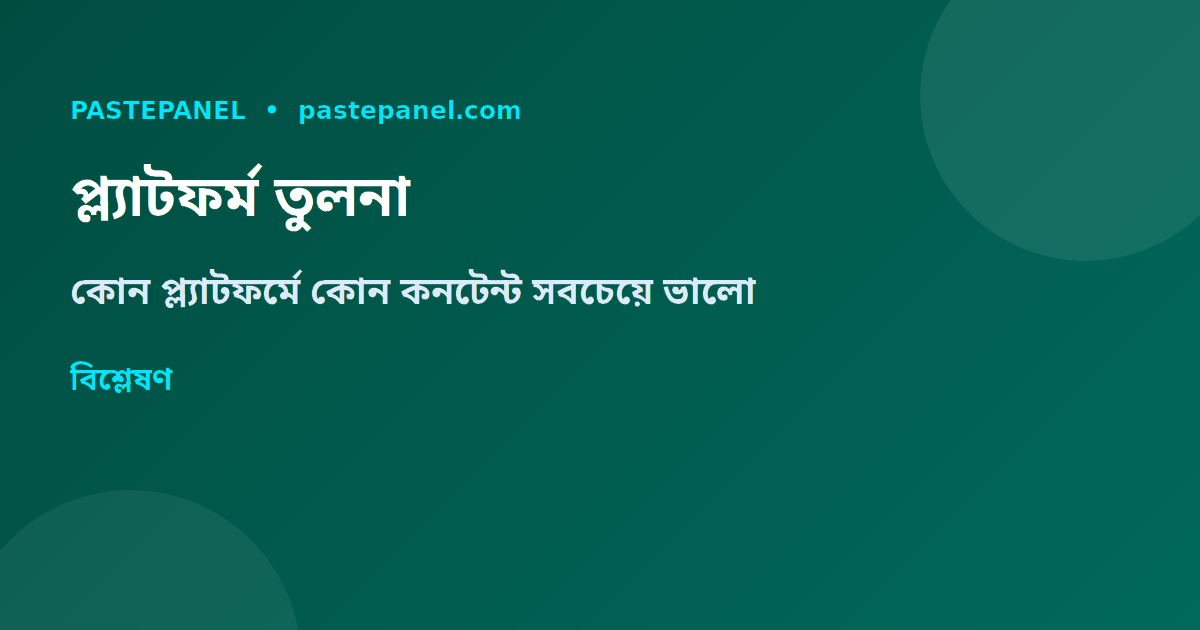 বাংলাদেশে সোশ্যাল মিডিয়া প্ল্যাটফর্ম তুলনা