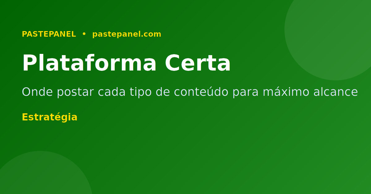 Mapa de plataformas e formatos de conteúdo para criadores brasileiros
