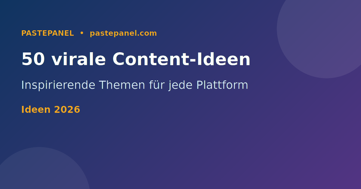 Virale Content-Ideen und Plattform-Tipps für Deutschland