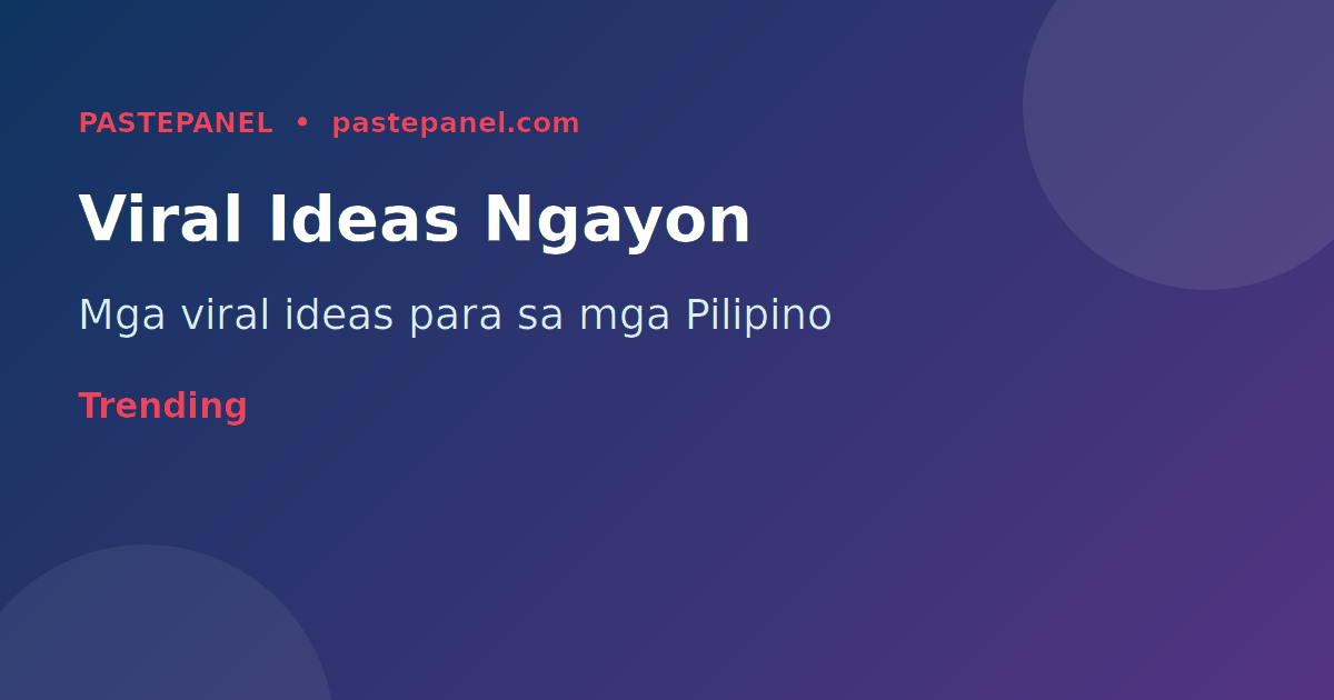 Mga trending na content ideas at viral topics para sa mga Filipino social media creators