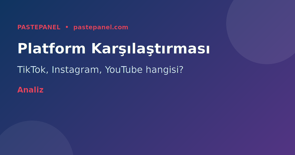 Platform ve içerik türü karşılaştırması Türkiye 2026