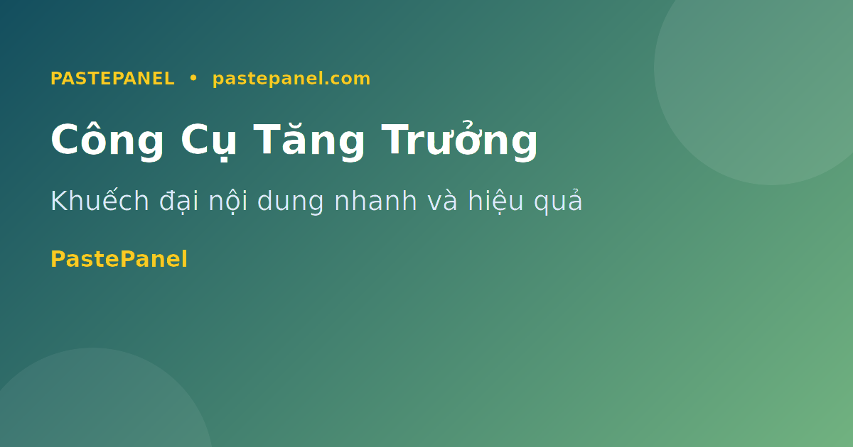 Công cụ tăng trưởng kênh mạng xã hội cho nhà sáng tạo nội dung