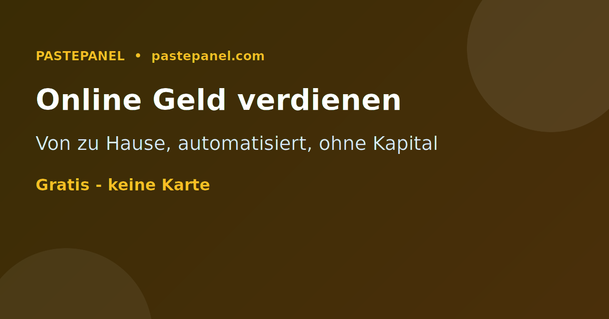 Von zu Hause Geld online verdienen mit einem SMM Panel in Deutschland