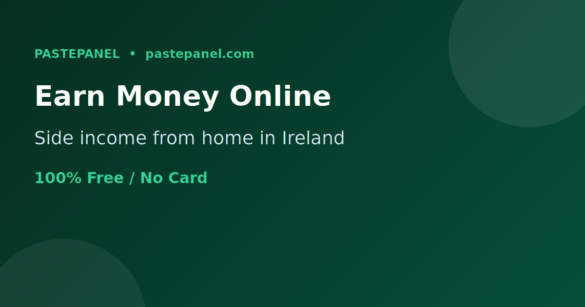 Earning money online from home in Ireland with an SMM panel on a laptop