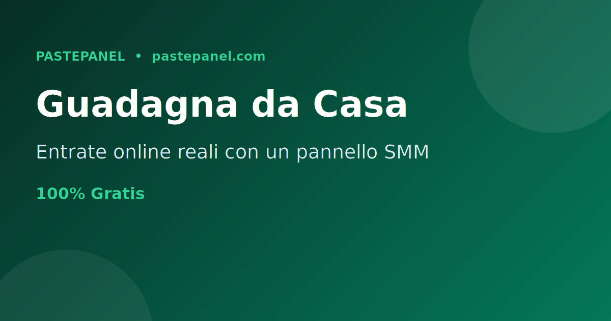 Guadagnare online da casa a San Marino con un pannello SMM