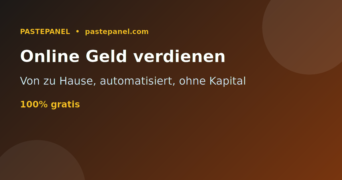 Von zu Hause online Geld verdienen in der Schweiz mit SMM-Panel