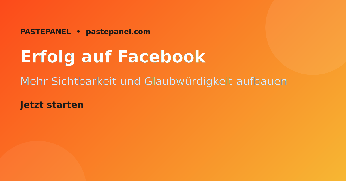 Erfolgreiche Facebook Seite in Deutschland aufbauen