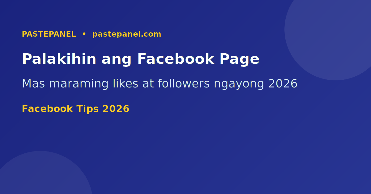 Pagpapalago ng Facebook page likes at followers sa Pilipinas