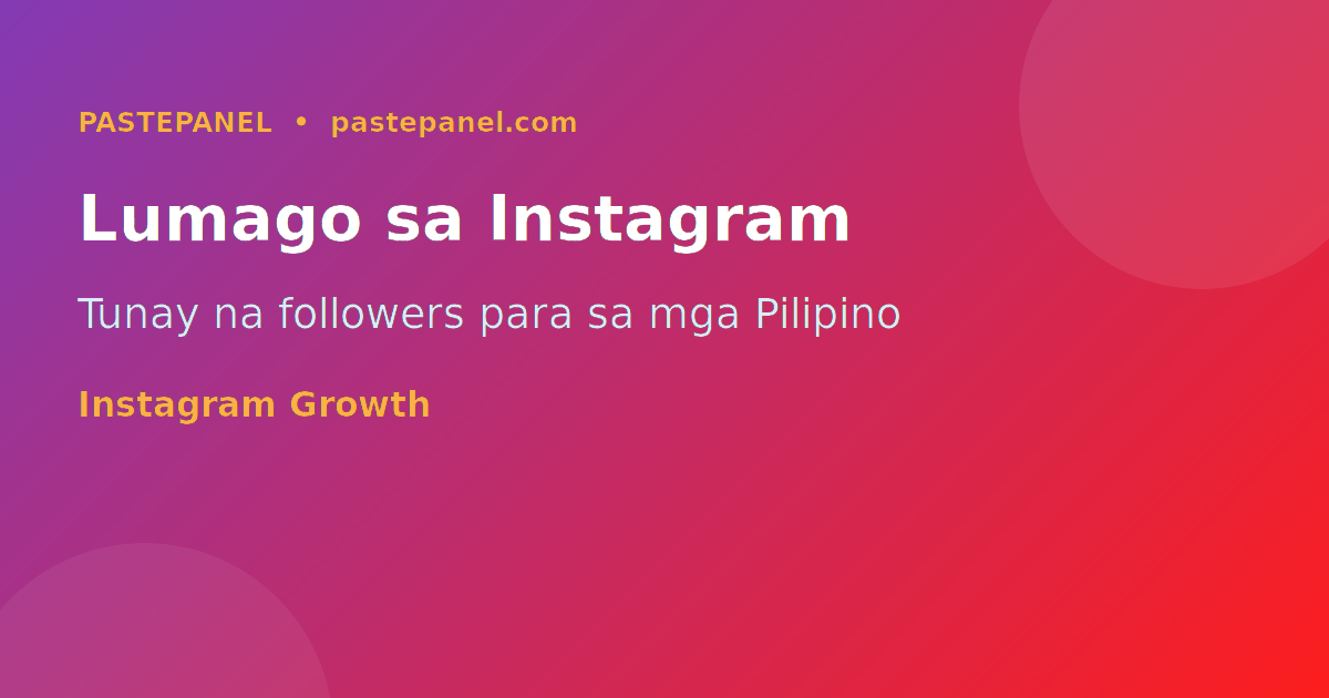 Paglago ng Instagram followers para sa mga Pilipino
