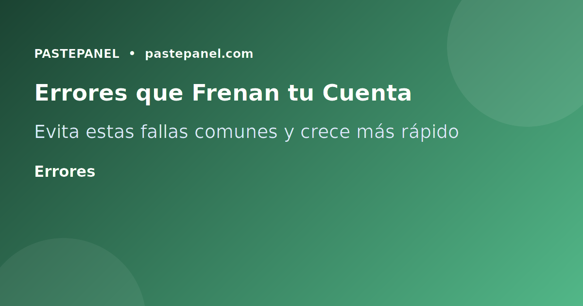 Errores comunes que frenan el crecimiento en Instagram