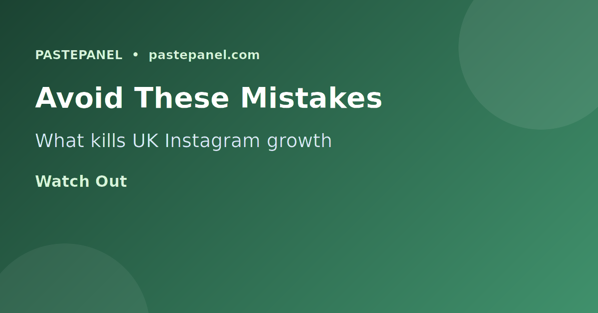 Common Instagram mistakes to avoid when growing a UK audience in 2026