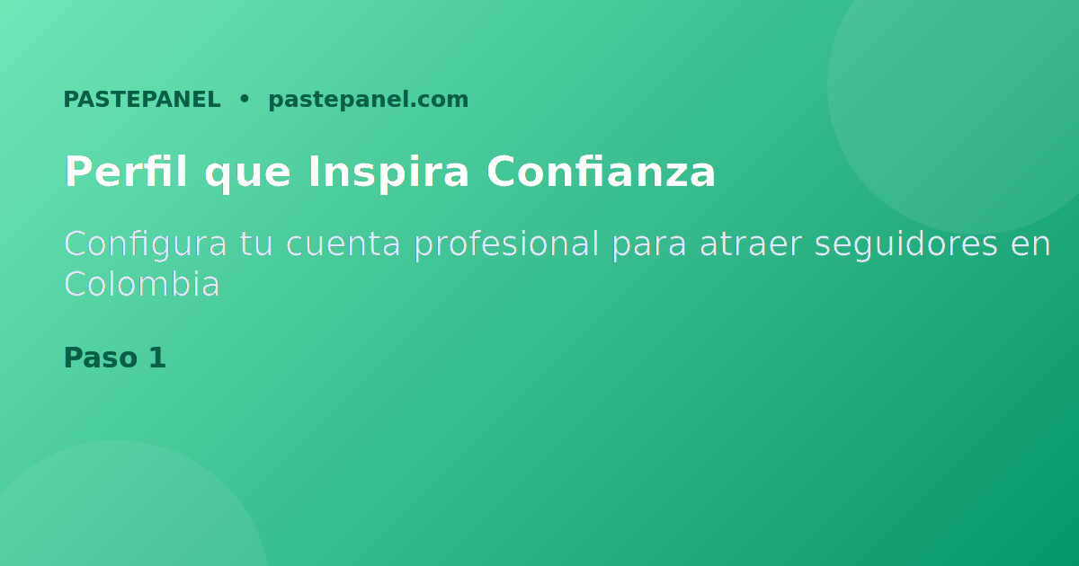 Perfil profesional de Instagram bien configurado para Colombia