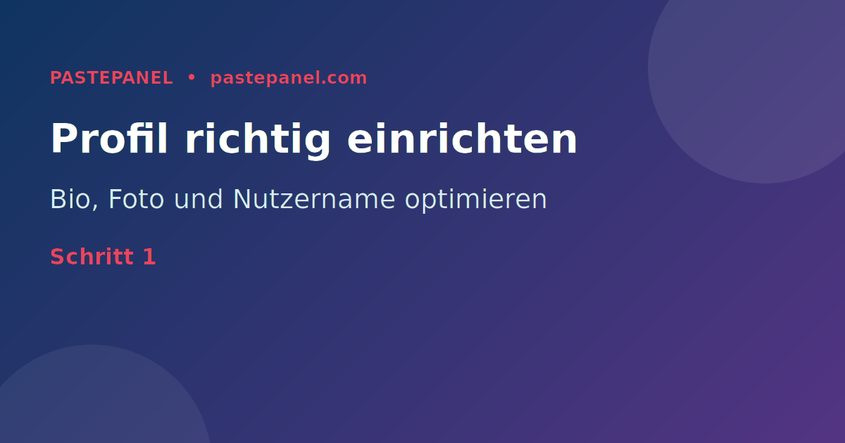 Instagram Profil optimieren mit Bio und Profilfoto