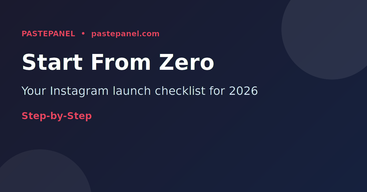 New Instagram account setup checklist for US creators in 2026