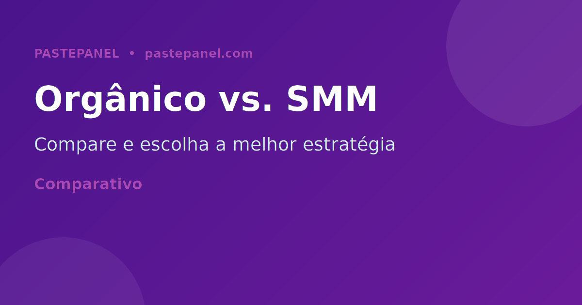 Comparativo crescimento orgânico e painel SMM Telegram