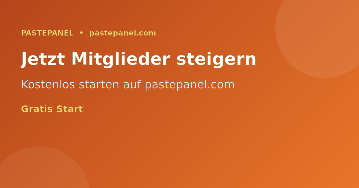 Telegram-Kanal in Deutschland mit PastePanel kostenlos starten und Mitglieder steigern