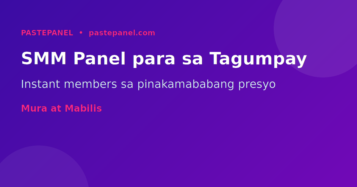 SMM panel para sa Telegram growth sa Pilipinas