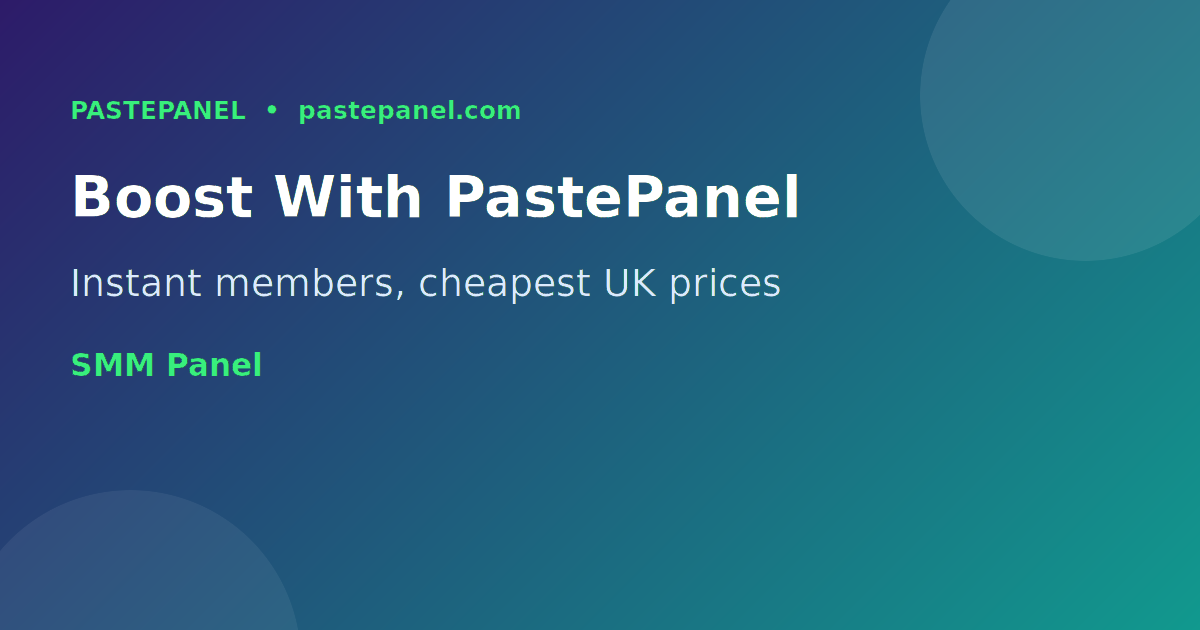 SMM panel services for Telegram UK growth at PastePanel
