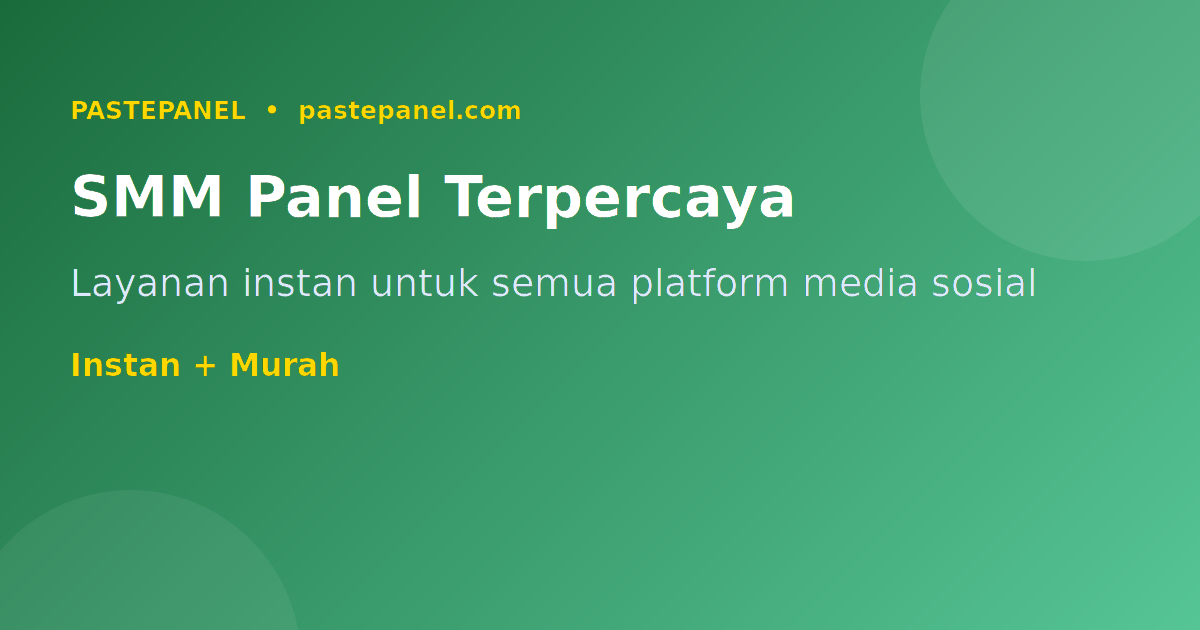 SMM panel terpercaya untuk TikTok Instagram YouTube di Indonesia