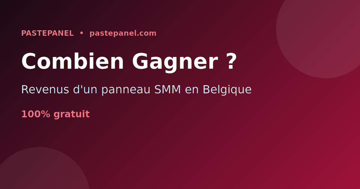 Combien peut-on gagner avec un panneau SMM en Belgique : analyse des revenus