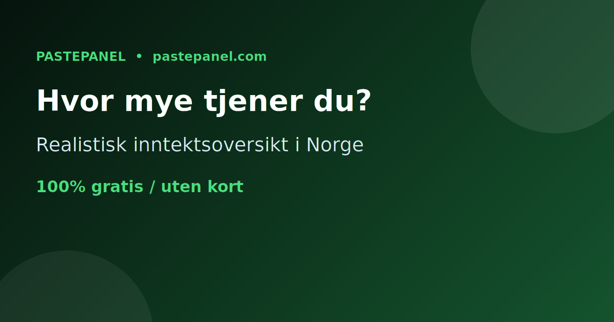 Hvor mye kan du tjene på et SMM-panel i Norge – inntektsoversikt
