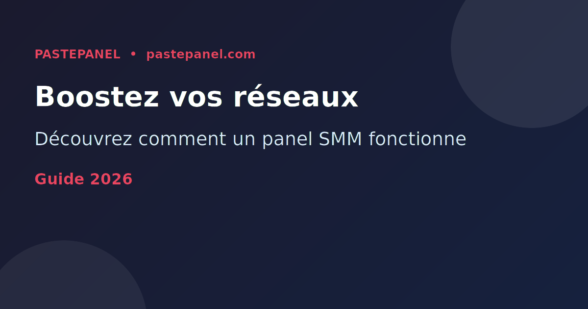 Illustration d'un panel SMM pour les réseaux sociaux en France