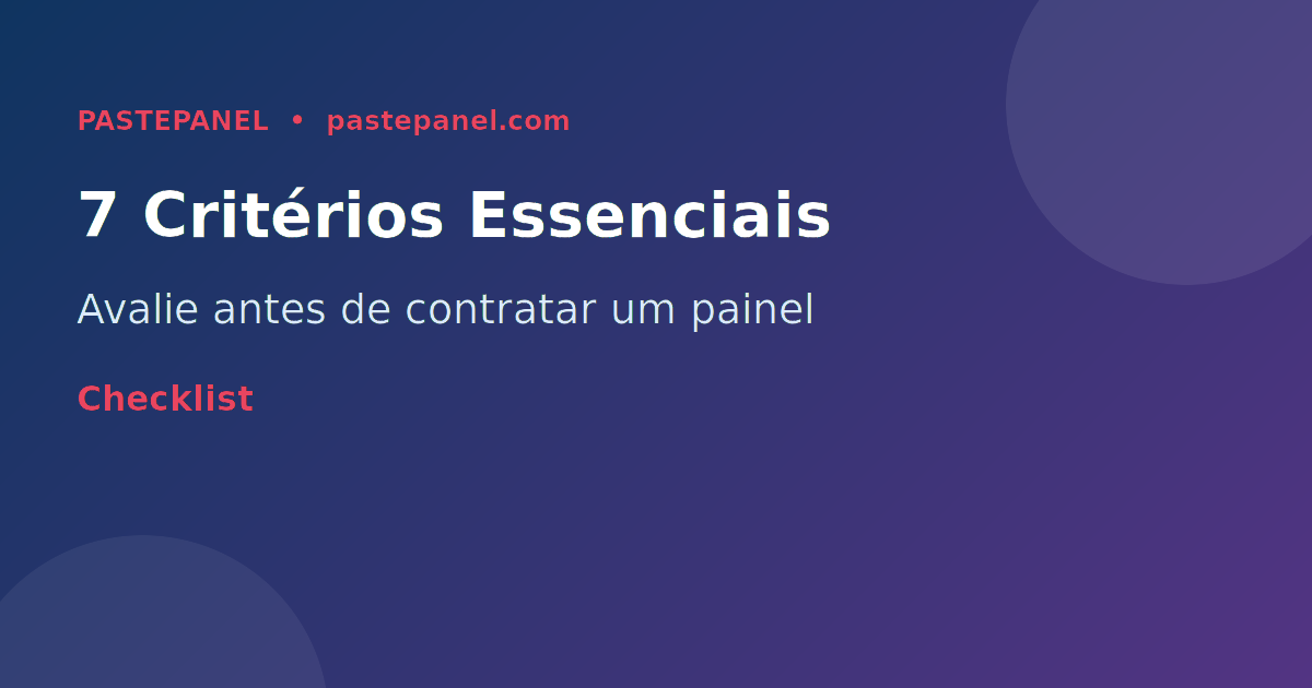 Critérios essenciais para avaliar painéis SMM brasileiros