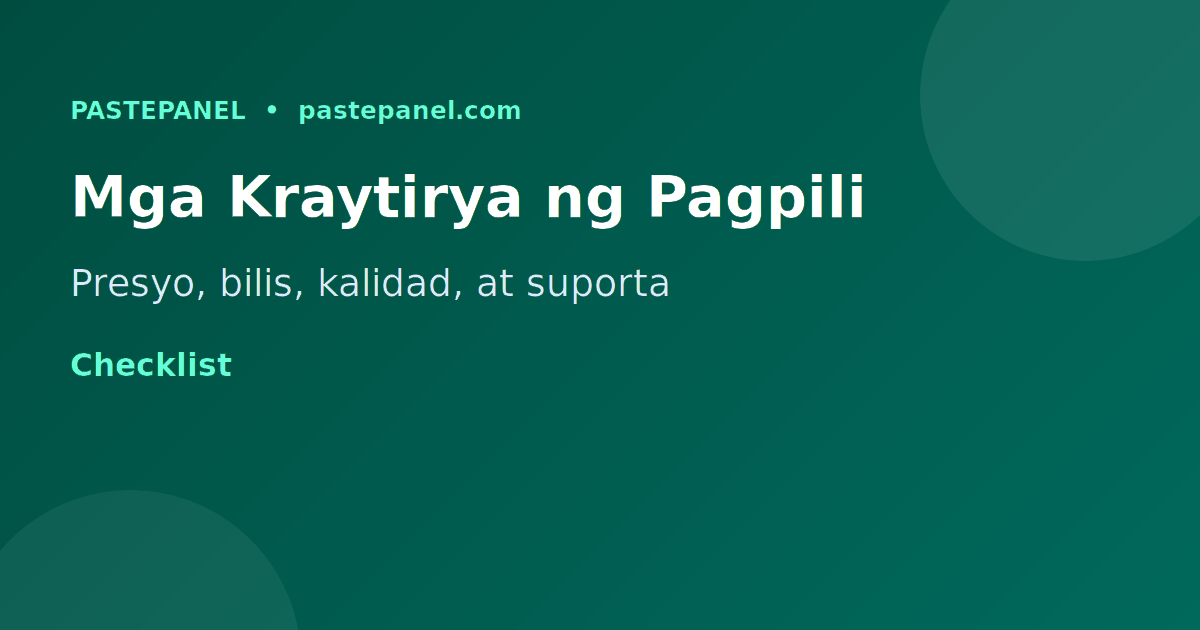 Mga kraytirya sa pagpili ng SMM panel para sa mga Pilipino