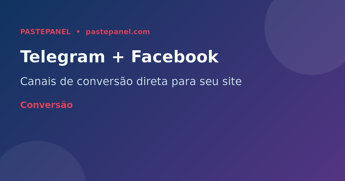 Usando Telegram e Facebook para aumentar tráfego do site