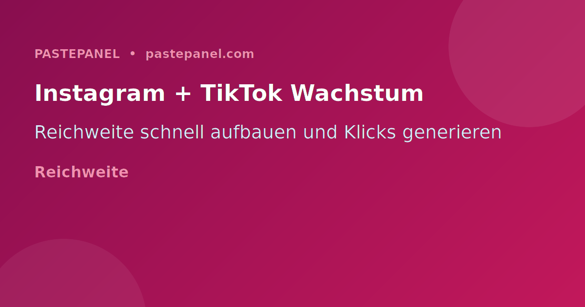 Instagram und TikTok Wachstum für deutschen Website-Traffic