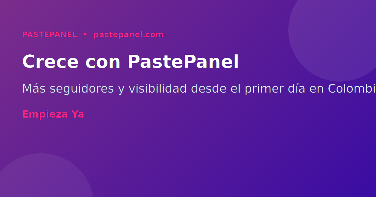 Gráfica de crecimiento de seguidores y ganancias de influencer colombiano con PastePanel
