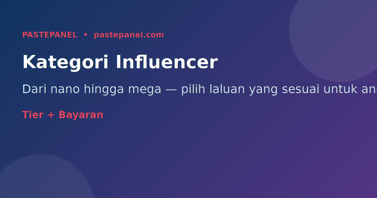 Kategori influencer Malaysia — nano mikro makro mega dan cara memilih niche terbaik