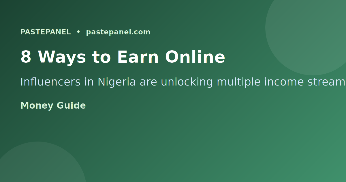 Nigerian influencer revenue streams and monetization strategies 2026