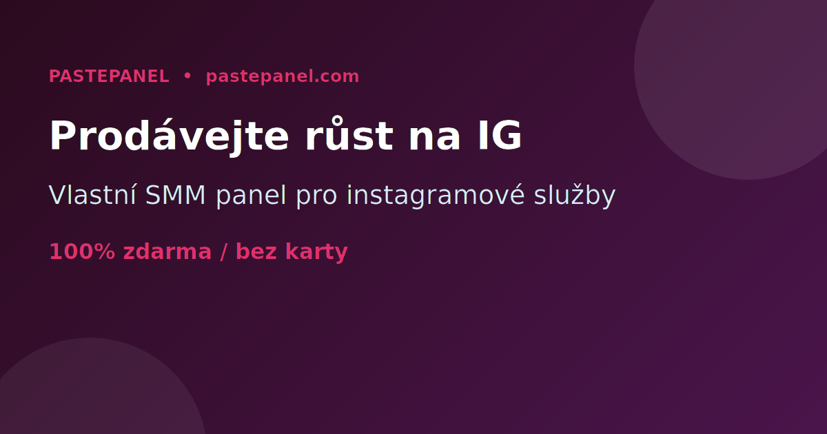 Podnikání s přeprodejem instagramových sledujících v Česku