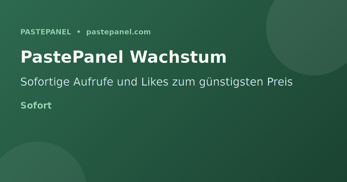 SMM Panel für Instagram Wachstum in Deutschland nutzen