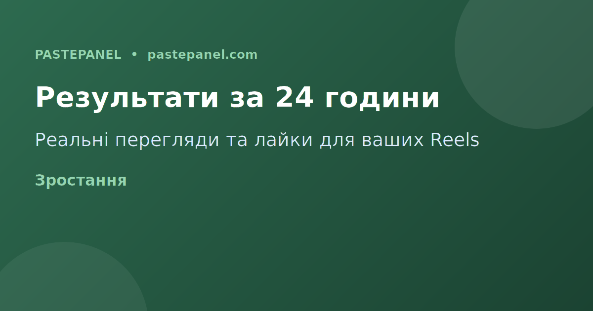 Результати просування Instagram Reels через PastePanel — реальне зростання охоплення