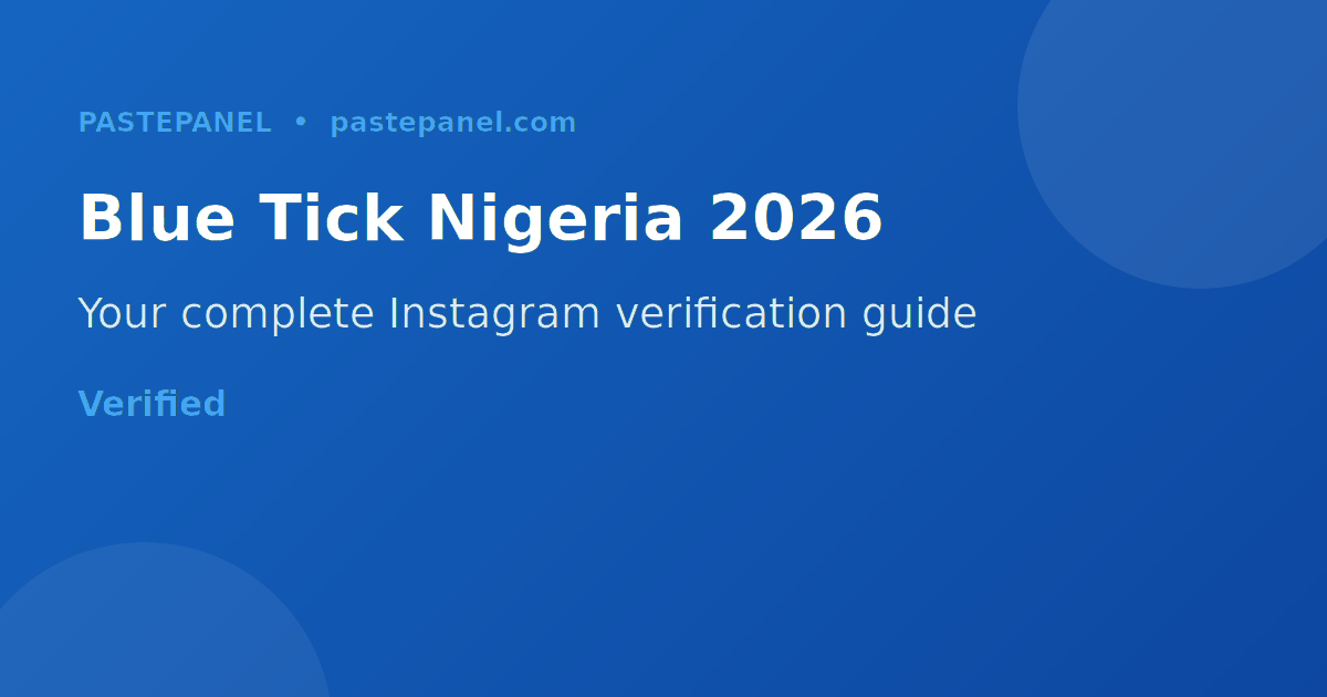 Instagram blue tick verification badge for Nigerian creators in 2026