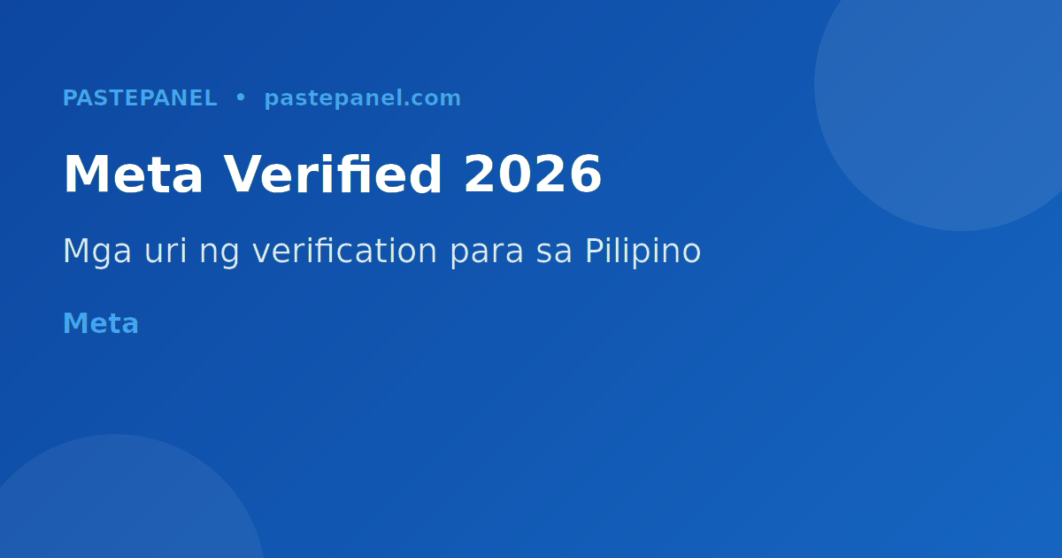 Mga uri ng verification sa Instagram at Meta Verified sa Pilipinas 2026