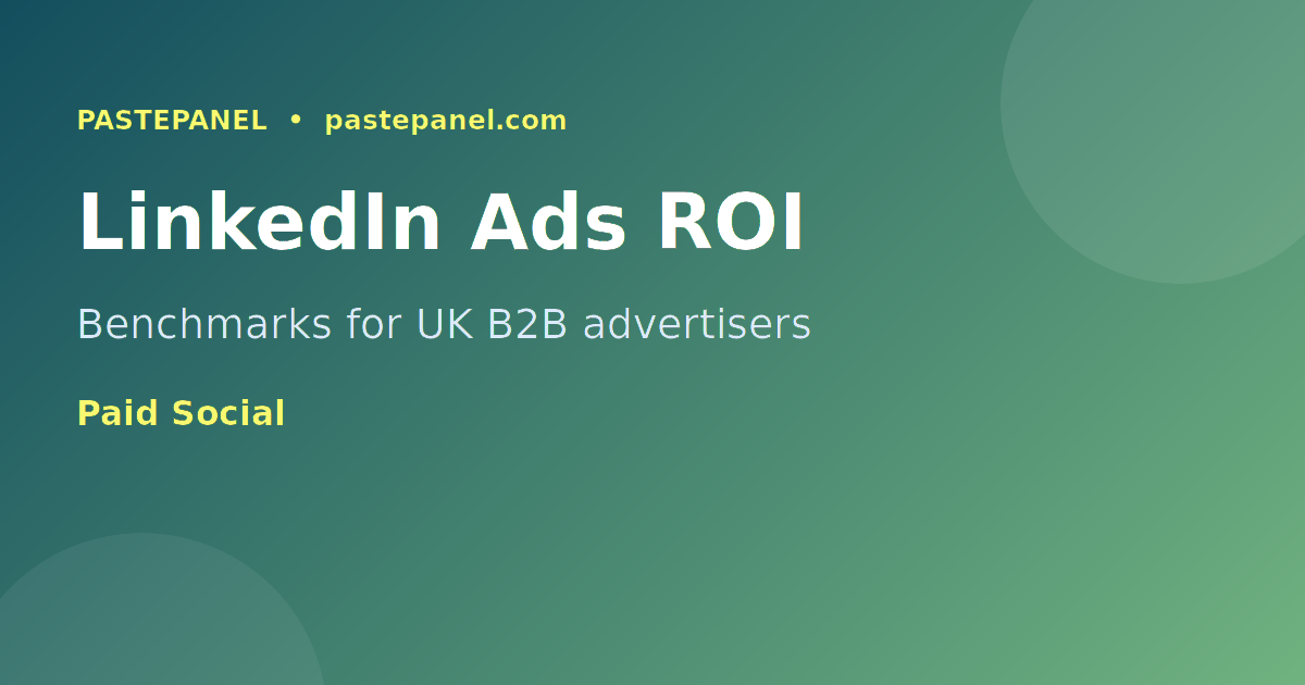 LinkedIn advertising formats and ROI benchmarks for UK B2B campaigns 2026