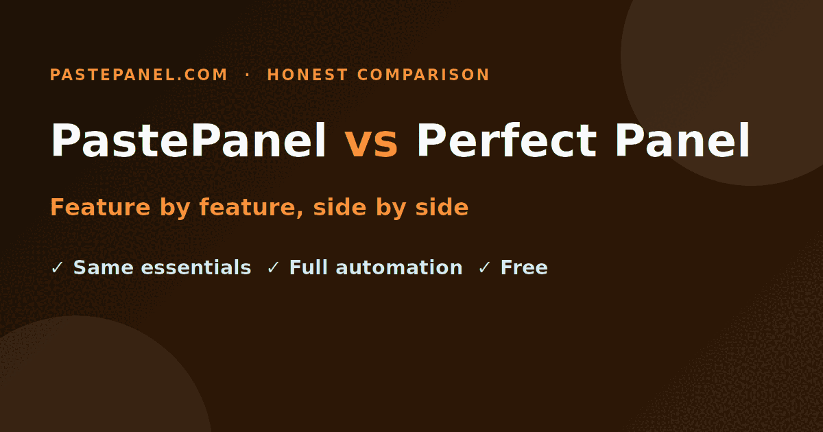 PastePanel vs Perfect Panel comparison