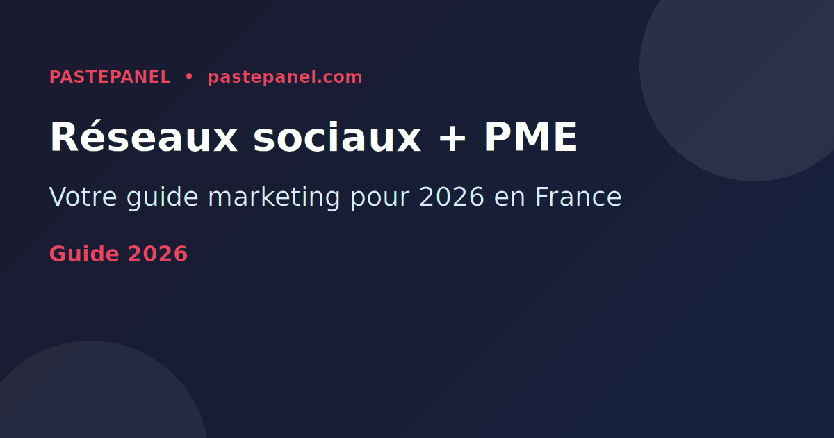 Guide marketing réseaux sociaux pour les PME françaises en 2026